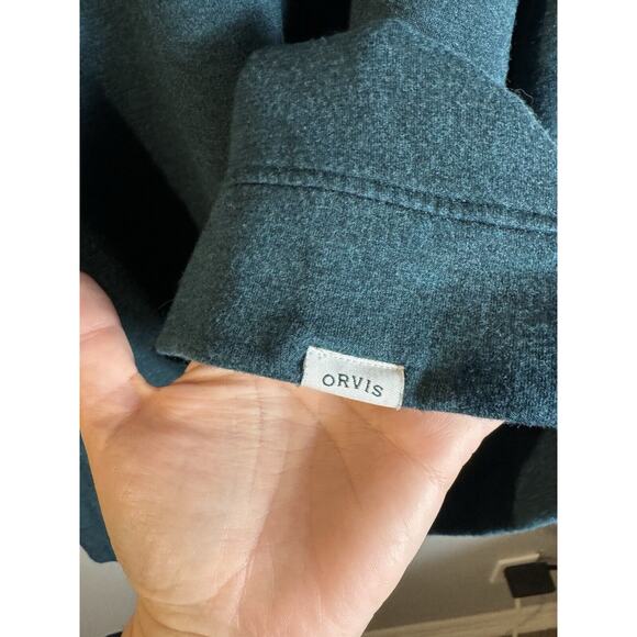 Orvis Cozy Green Pullover Crewneck Sweatshirt Women's Size‎ X Large Soft Preppy - Picture 3 of 5